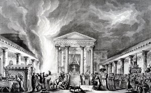 Ízisz temploma, Pompei, illusztráció Saint Non „Voyage pittoresque de Naples et de Sicile” című művéből, Duplessi-Bertaux és d